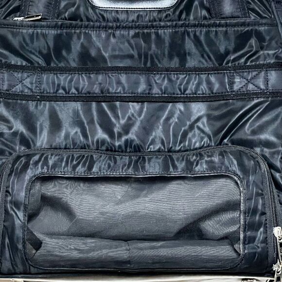 LUG Black Quilted Work Travel Tote Gym Diaper Bag Purse Puddle Jumper - Picture 6 of 8